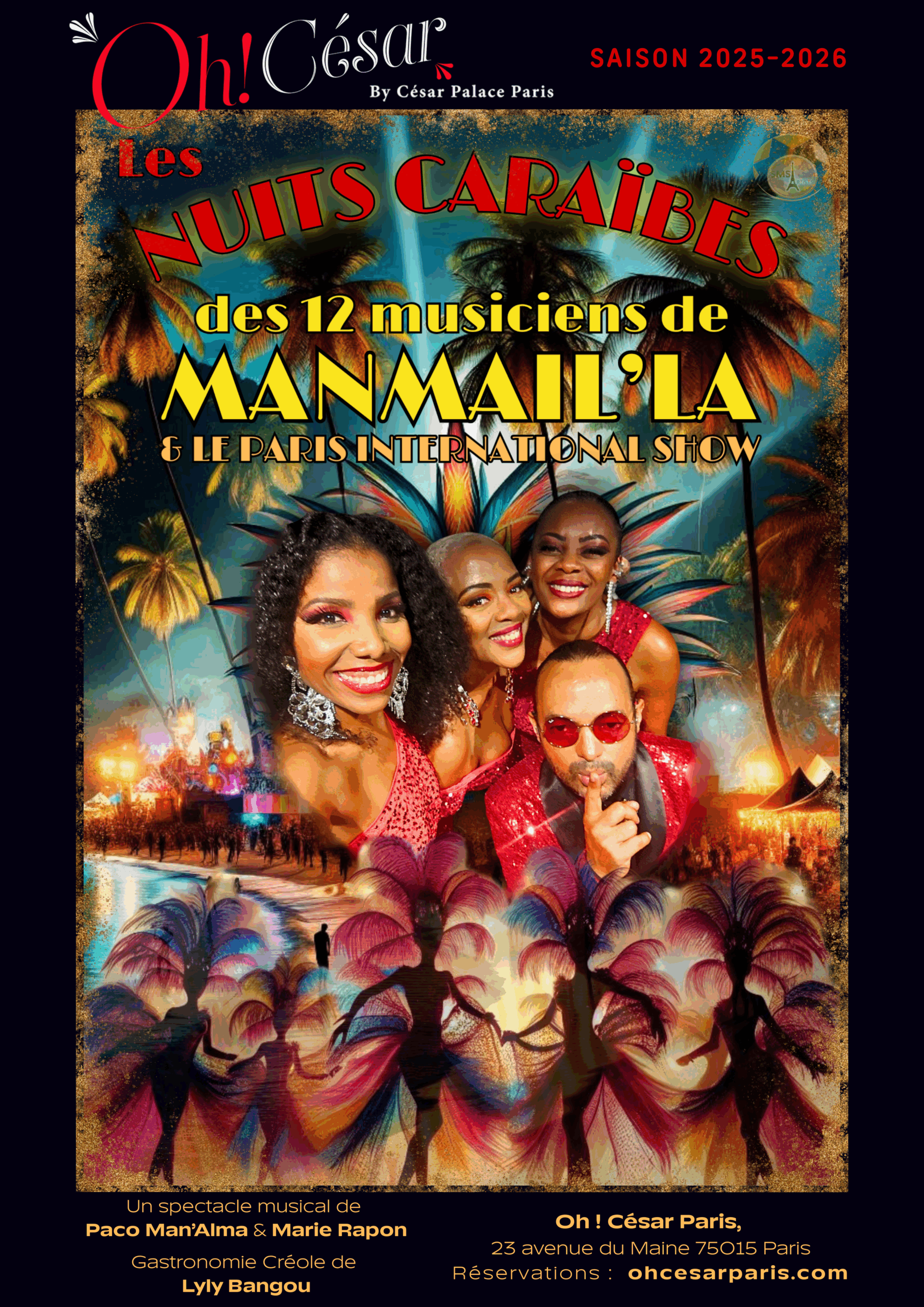 AFFICHE MANMAIL'LA NUITS CARA&Iuml;BES